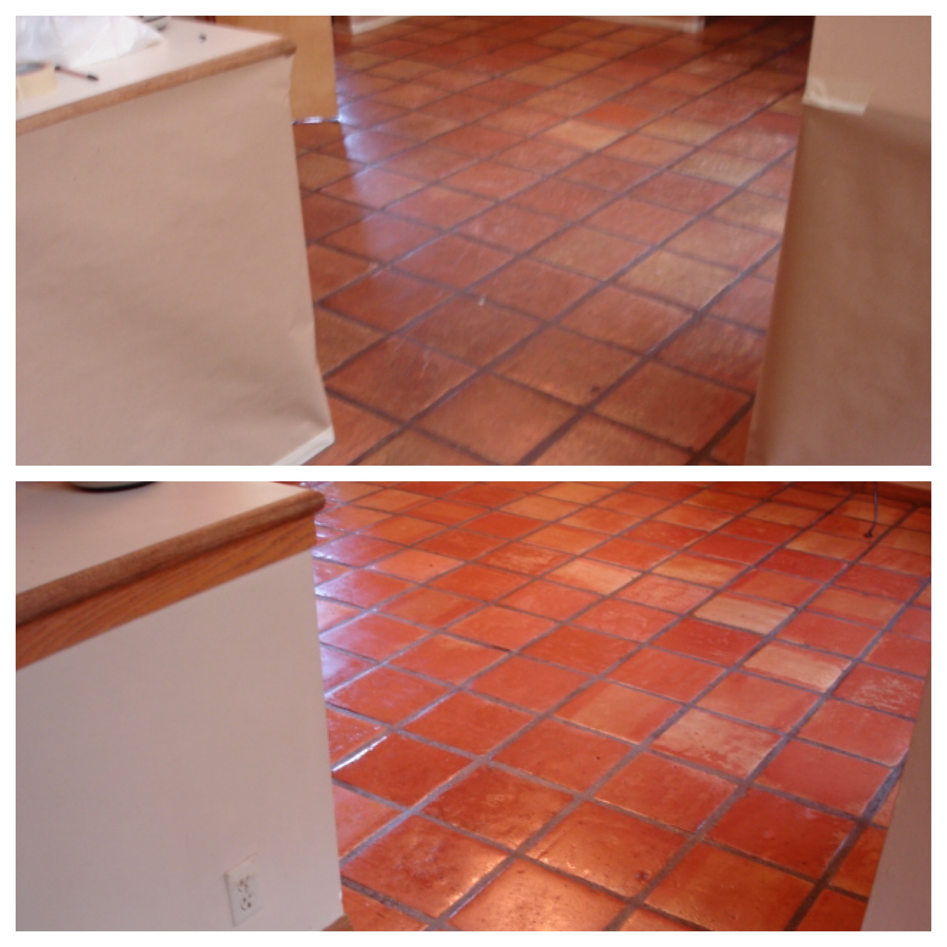 heavy coating removal on mexican tile