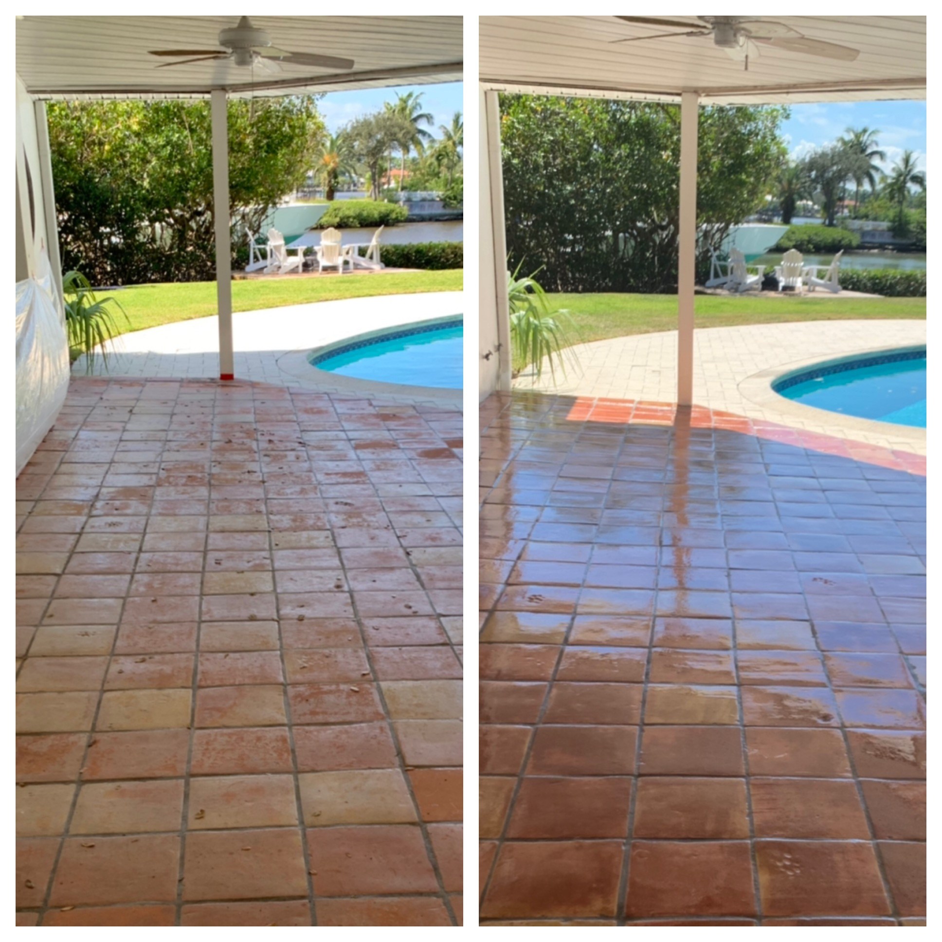 before and after of mexican tile in Jupiter florida